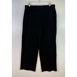 Kim Rogers Black Dress Pants Women's Size 14 Wide Leg Stretch Career Office